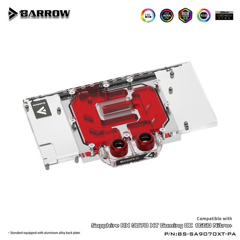 Rx 9070 Xt - Bloc d'eau GPU pour SAPPHIRE RX