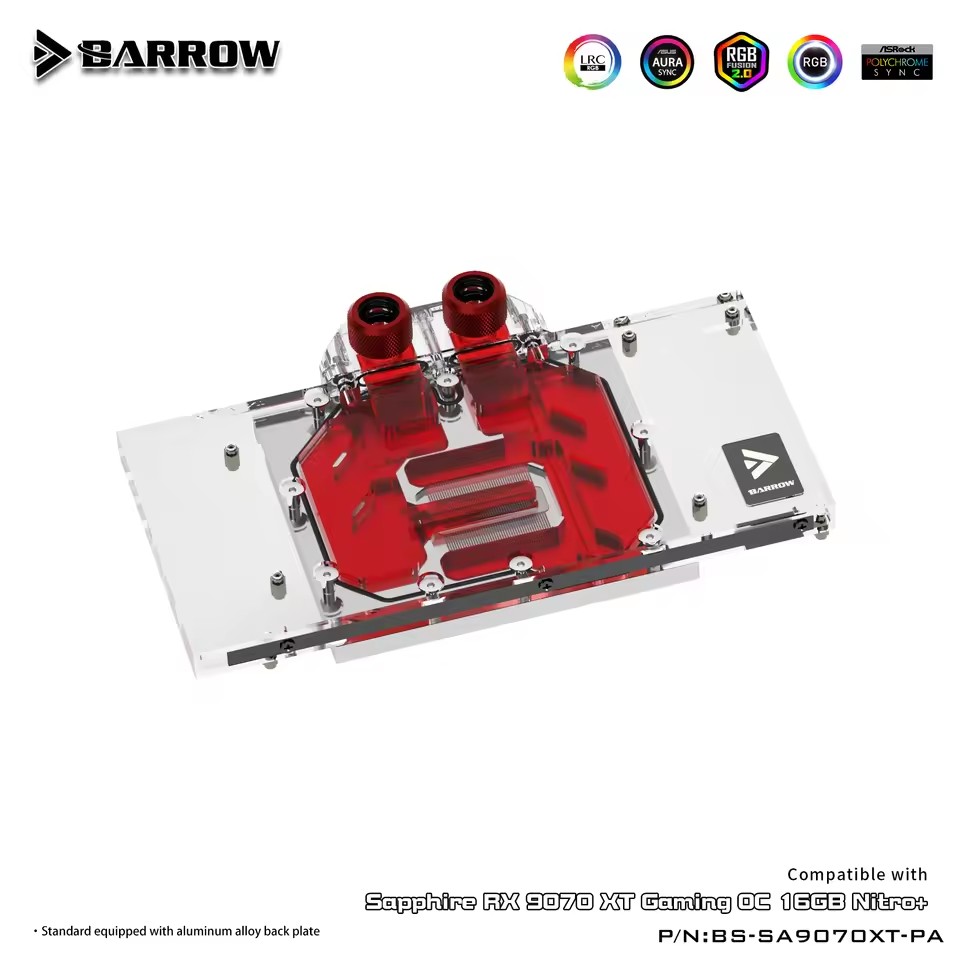 Barrow GPU bloc d'eau pour Sap - Rx 9070 Xt avis et prix