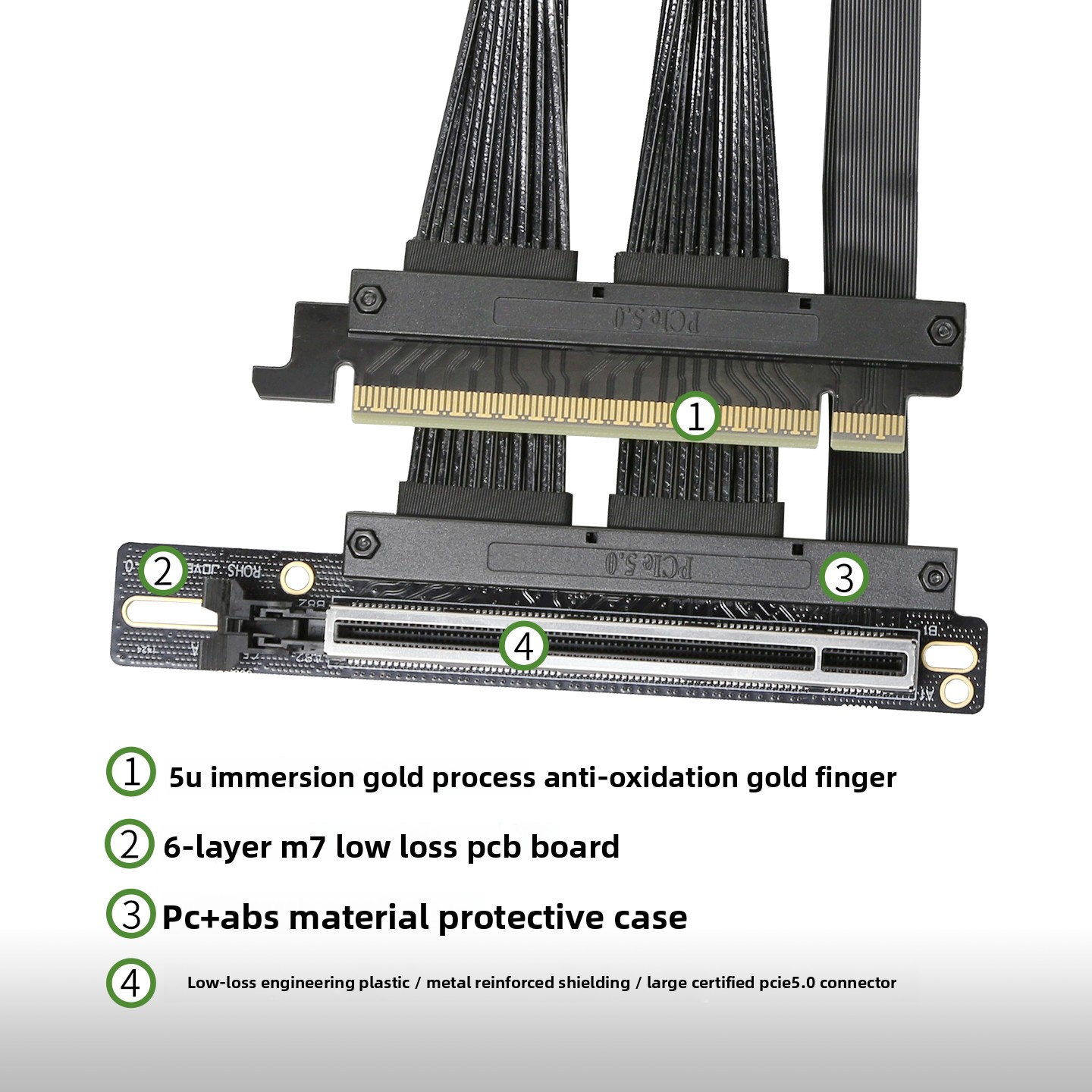 Câble d'extension de carte gra - Pcie 5.0 Gpu Riser Cable avis et prix